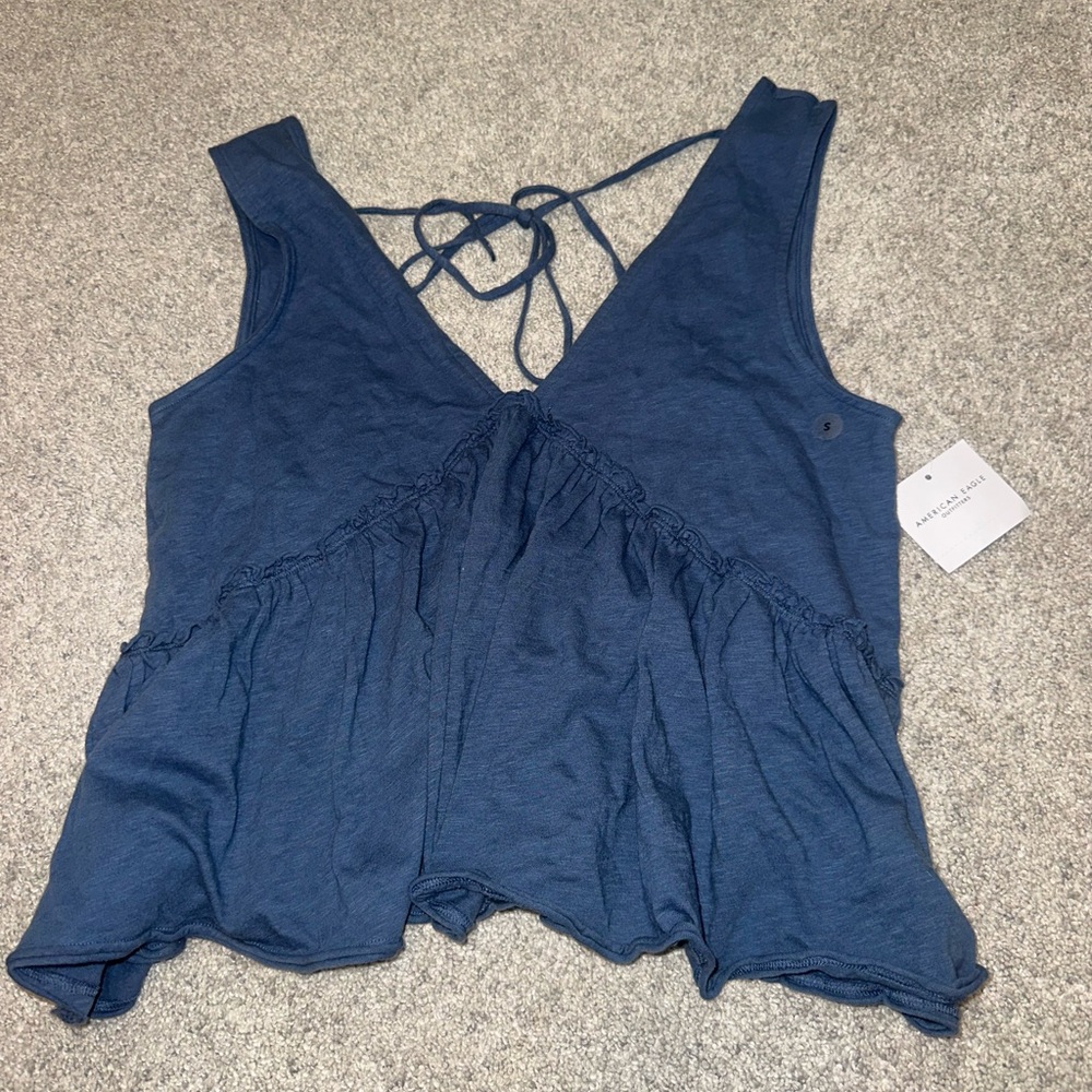 American Eagle new with tags flowy blue summer top size small